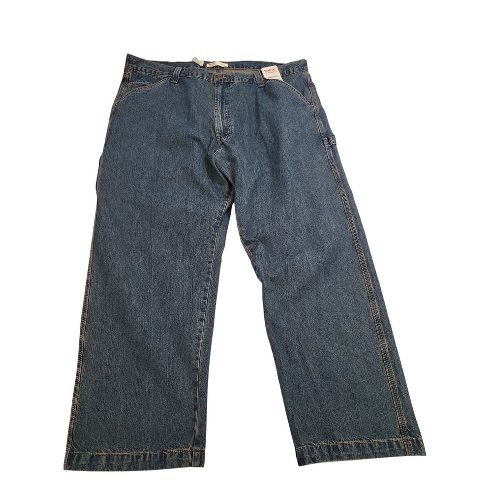 Signature By Levi Strauss Carpenter 91600-0092 Medium‎ Wash Blue Jeans 44x30